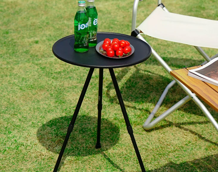 戶外露營(yíng)折疊桌子桌椅折疊升降小圓桌